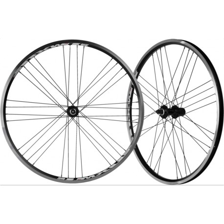  2 unidades RUEDA DELANTERA 26" MACH MX-4X8 BUJE SHIMANO RM 30/40 V-BRAKE NEGRO