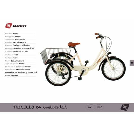 TRICICLO 20" 6V