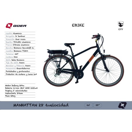 EBIKE MANHATTAN 28" 6V