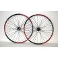 PAR RUEDAS 29ER NEO DISC 6 AGUJEROS NEGRO/ROJO