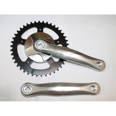 JUEGO PEDALIER ALUMINIO POLIDO PROWHEEL 1/2 X 3/32 42 Z 170MM