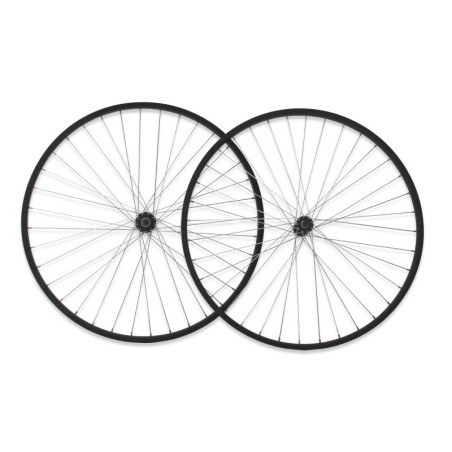 RUEDA TRASERA 28'' LLANTA NEGRA BUJE DE HIERRO C/ BLOQUEO