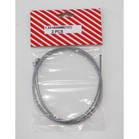 CABLES DE FRENO (PAR) 1.5 X 1800MM (7X7)
