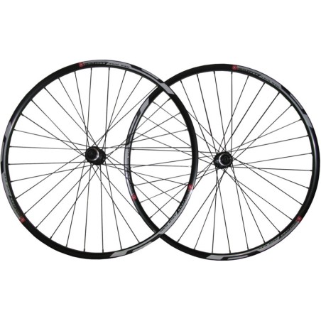 JUEGO RUEDAS 27.5" MACH NEO DISC BUJE SHIMANO 6 TORNILLOS NEGRO